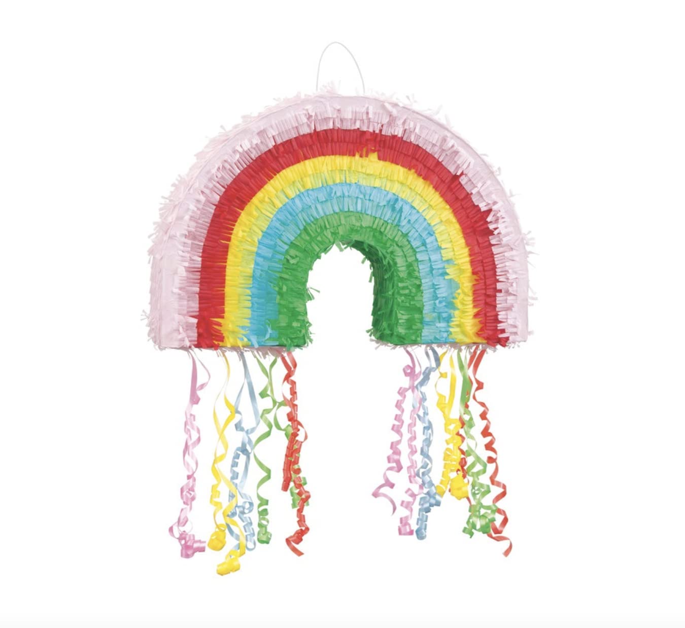 Rainbow Shaped Drum Pinata (50cm x 34cm) - Vibrant & Fun Fiesta Party Essential - Perfect for Birthdays, Themed Parties & Events - 1 Pc