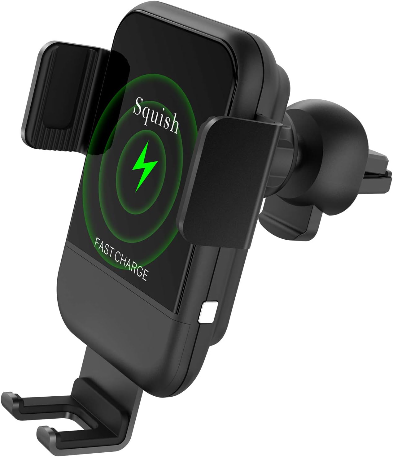 Squish Wireless Car Charger Mount, 10W 7.5W Qi Fast Wireless Charger Car Phone Holder Automatic Car Charging Mount Compatible with iPhone Xs Max/XS/XR/X/8Plus/8 Samsung S10/S9/S9+/S8/S8+/Note9/Note8