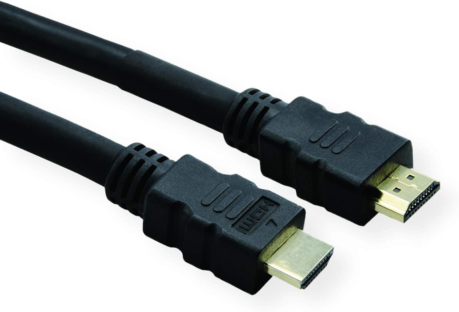 ROLINE HDMI High Speed with Ethernet Cable with Repeater 25 m, Schwarz, 25 Meters