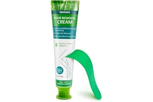 NEOMEN Hair Removal Cream: Painless Depilatory Cream for Sensitive Skin, Face, Body, and Bikini Areas - Fast-Acting Formula with Aloe Vera, Paraben & Sulfate Free