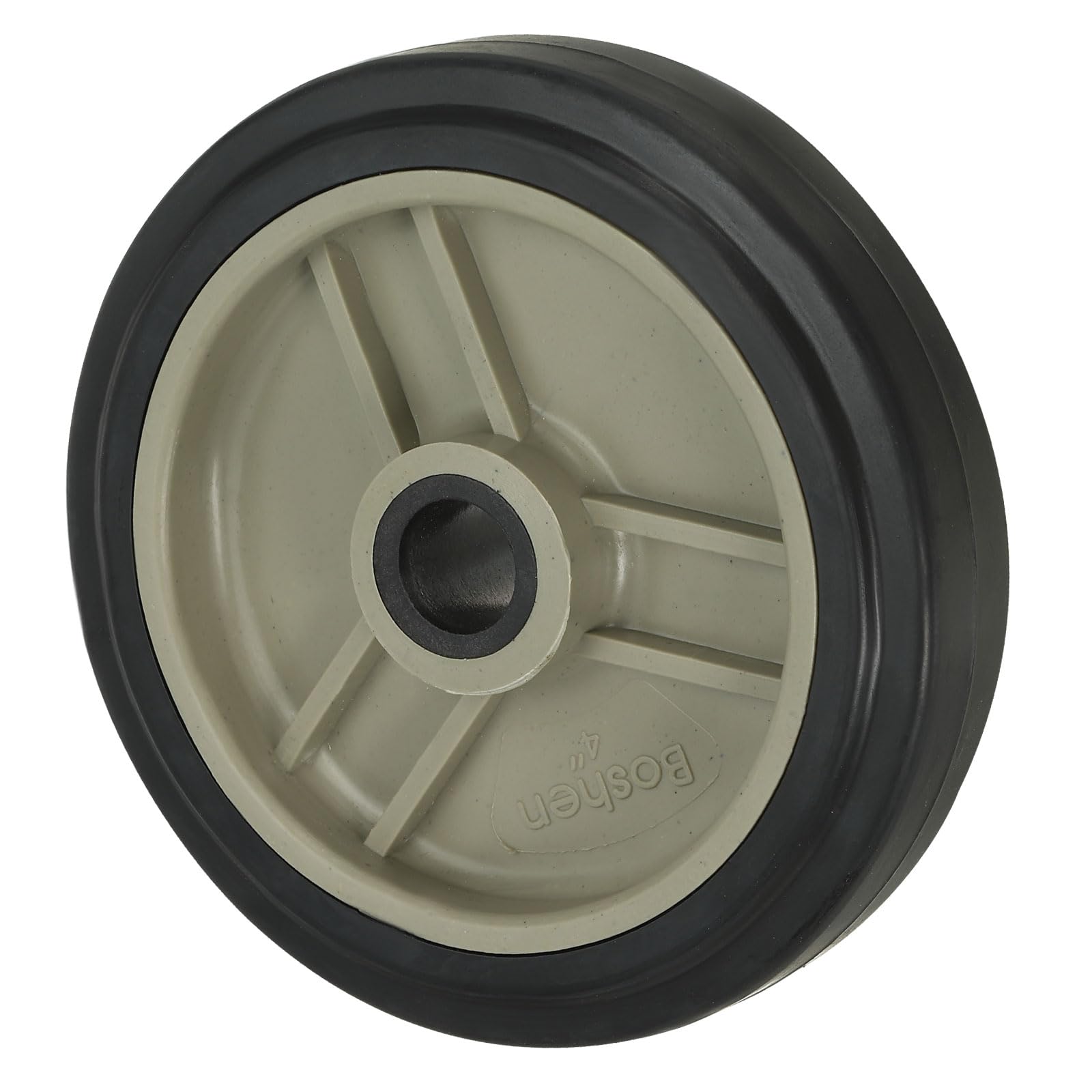 PATIKIL 4" Air Compressor Wheels, Universal Air Compressor Wheel Replacement Part with 0.5" Dia. Hole for Easy Mobility, Beige