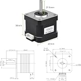 Nema 17 Stepper Motor 5PCS 1.5A 42Ncm 4-Wire 30cm Cable 3D Printer view 5