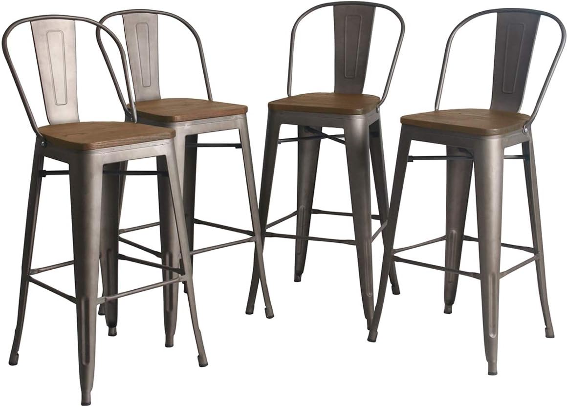 Best bar stool set wood with back