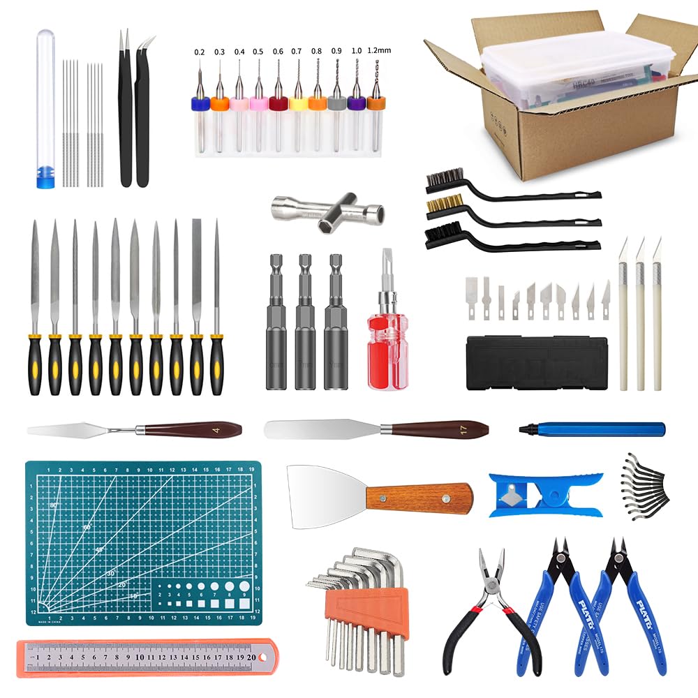 Photo 1 of 82 Pcs 3D Printer Tool Kit with Case, 3D Printing Tools with Accessories of Deburring Tool, Nozzle Cleaning Kit, Screwdriver Kit, Tube Cutter for 3D Print Removing, Cleaning, Finishing, Carving