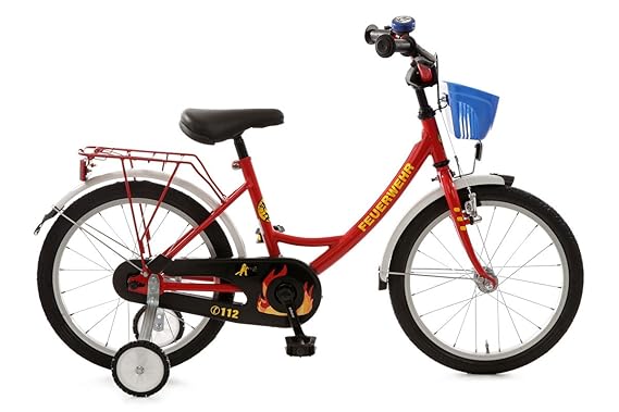 Bachtenkirch Kinderfahrrad 18'' Feuerwehr rot-gelb RH 31 cm