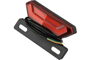 36-48V Ebike Rear Light Tail Light 4 Pin LED Rear Lamp for Night Riding, Waterproof IPX4 for Bicycle Brake Light with Wiring 