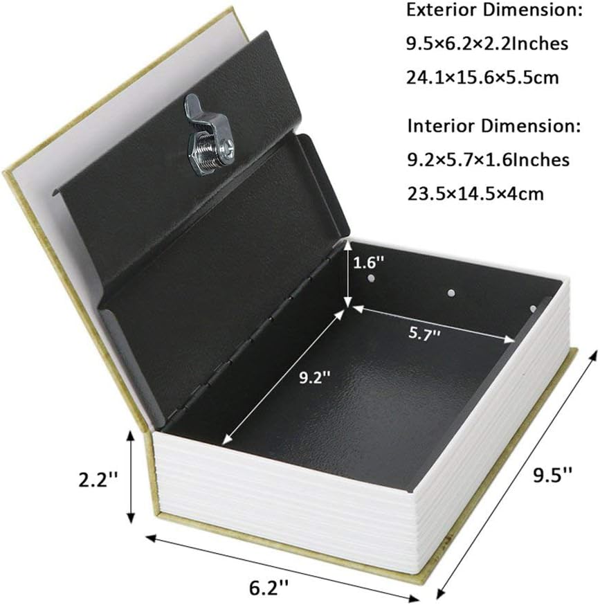 Jssmst Diversion Book Safe with Key Lock, Secrect Hidden Safe Lock Box Large 2019, SM-BS019LN London Bridge: Office Products