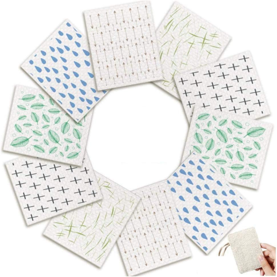Swedish Dishcloths for Kitchen 10 Pack Swedish Dishcloth