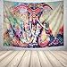 Amhokhui Tapestry Watercolor Elephant Tapestry Flower Psychedelic Wall Tapestry Indian Bohemian Tapestries Colorful Hippie Hippy Elephant Wall Hanging for Bedroom Living Room Dorms