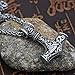 GuoShuang Odin Thor's Mjolnir Pendant Viking Necklaces Pendants Jewelry Scandinavian Clear Details Silver Chain