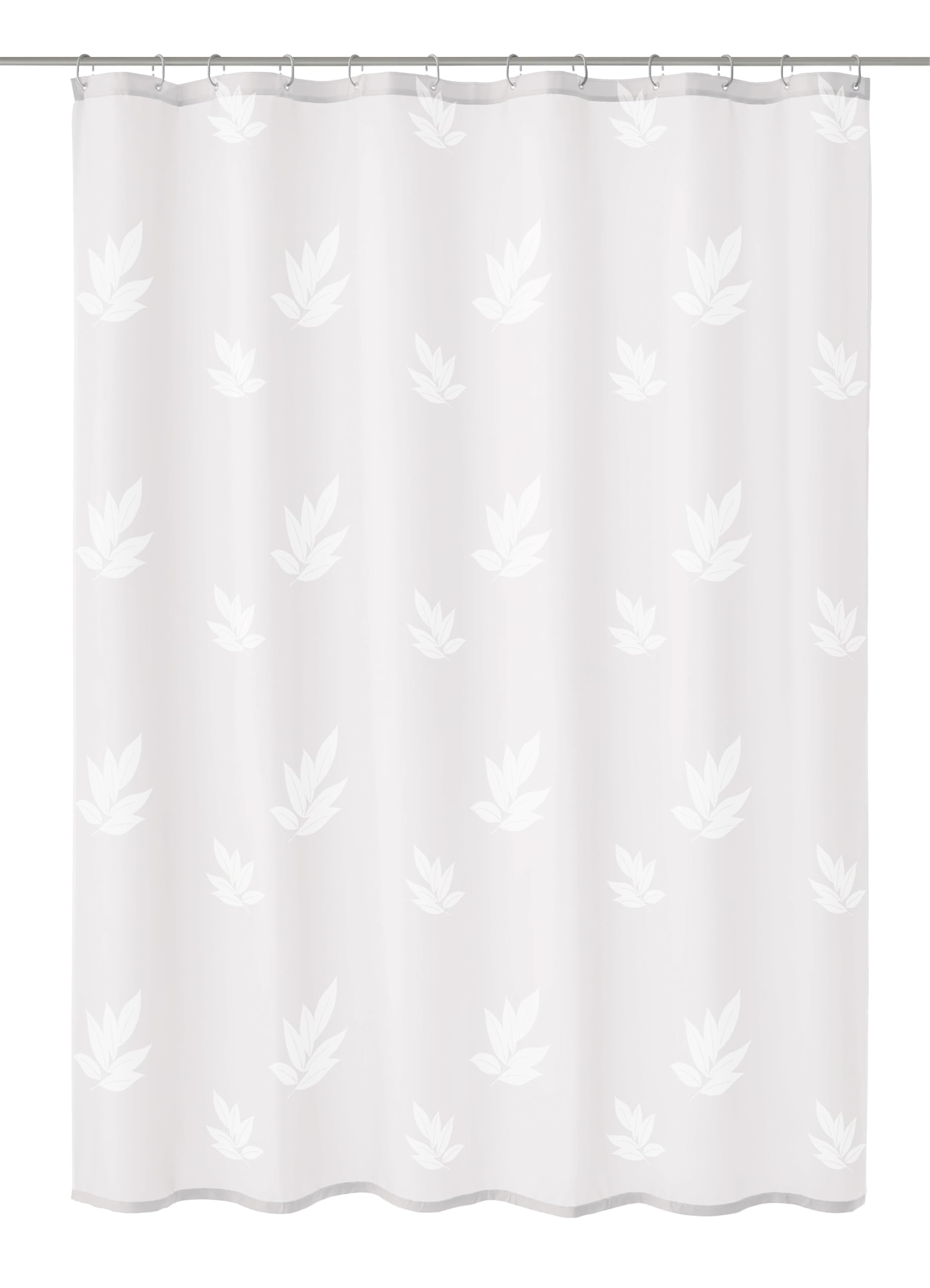 Kleine Wolke 180 x 200 cm 100 Percent Polyester Canton Shower Curtain, Snow White