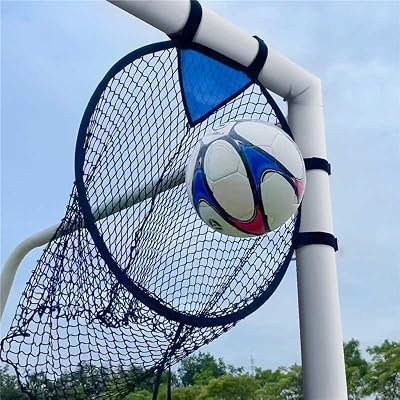 Ninoclar 2Pcs Top Bins Soccer Target Net Large Black Training Goal