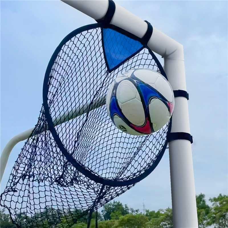 Ninoclar 2Pcs Top Bins Soccer Target Net Large Black Training Goal
