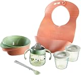 Tommee Tippee First Tastes Weaning Starter Kit 4m+ Bowls Spoons Roll n Go Bib view 1