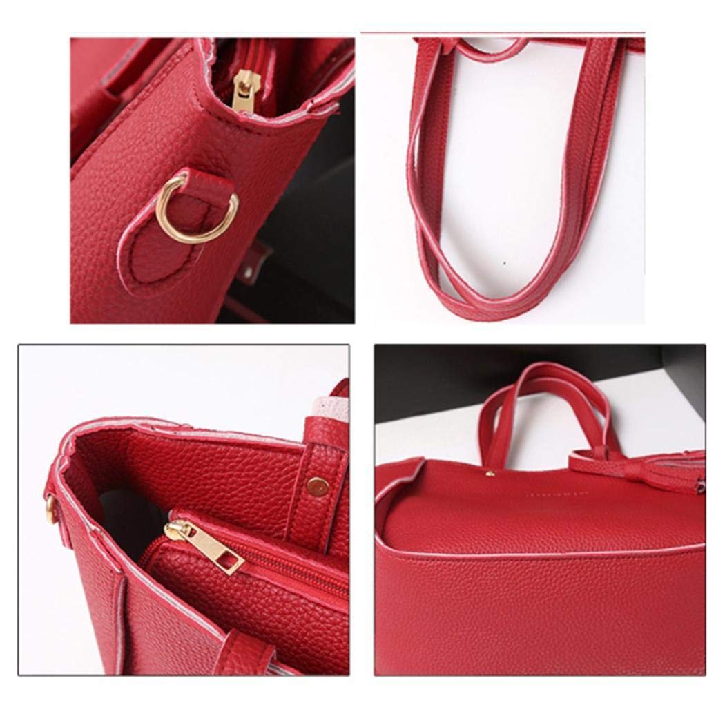Zimrio 4Pcs/set Women Fashion Creative Leather Shoulder Bags Tote Handbag Wallet Handbags & Shoulder Bags