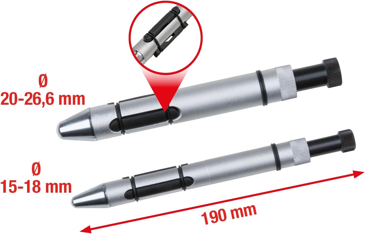 KS Tools 150.2285 Coupling Centre Pin Set Diameter 15.0-26.6 mm 2-Piece - Image 3