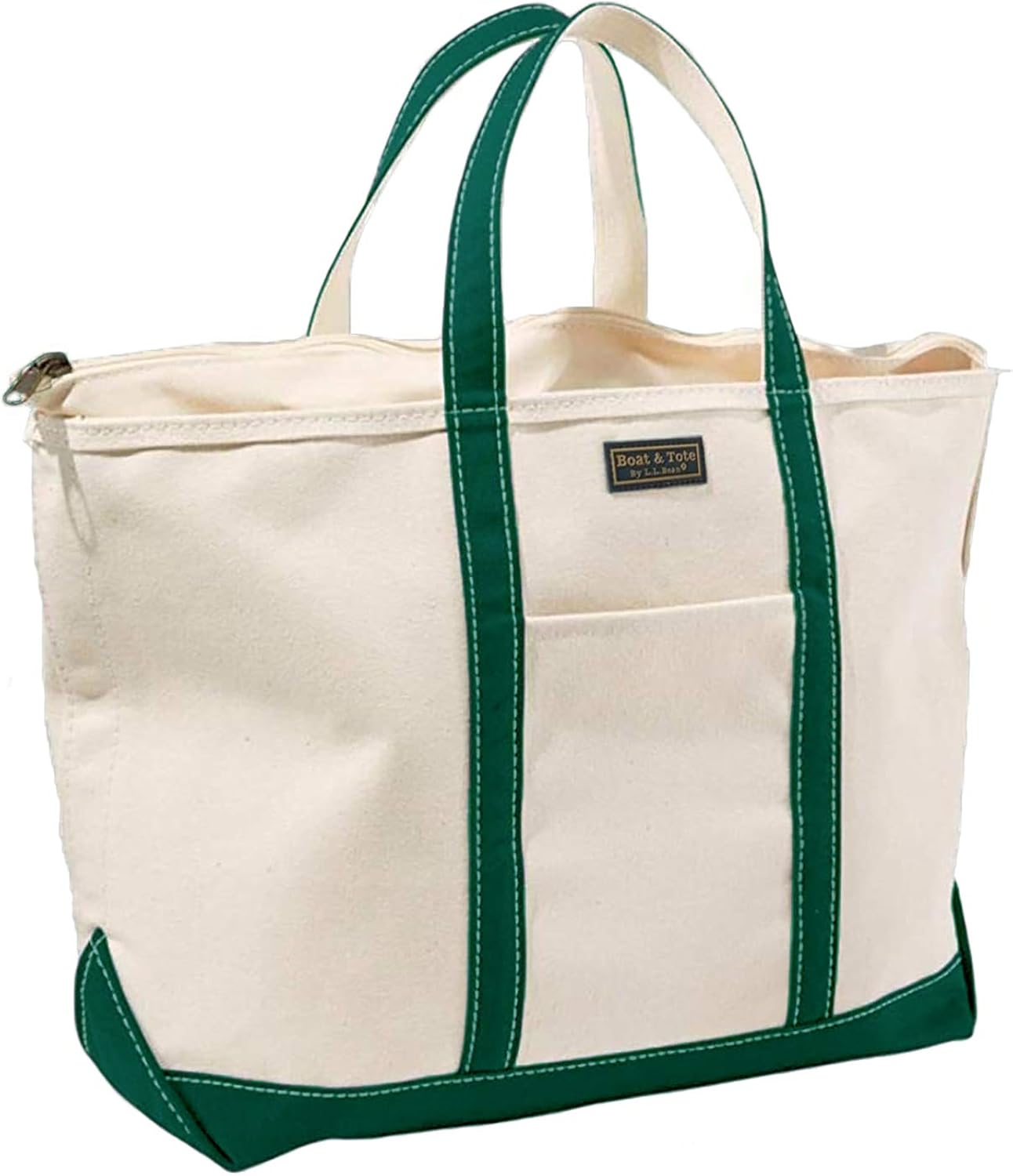 Amazon L.L.Bean(エルエルビーン) ジップトップ・ボート・アンド・トート・ウィズ・ポケット ラージ キャンバス