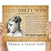 Bizarre Toilet Mask - 11x14 Unframed Vintage Art Print - Makes a Great Bathroom Decor and Gift Under $15