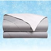 Stylinen Cooling Blanket King Size 90x108 - Q-Max 0.47 Cool Rating - Lightweight Blanket with Nano Technology for Temperature Regulation, Improved Sleep (King, Glacier Gray)