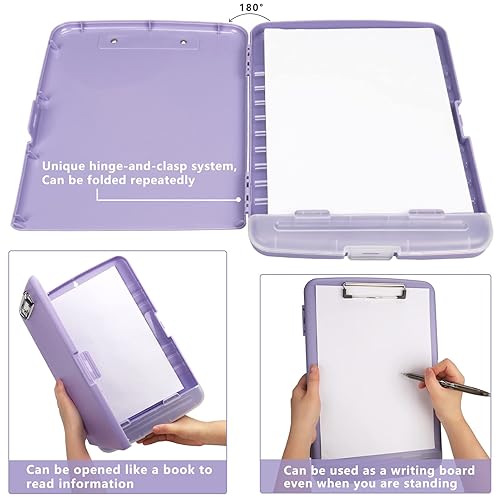 Piasoenc Clipboard With Storage, 8.5x11" Clip Boards With 2 Storage Case And A4 - View #10