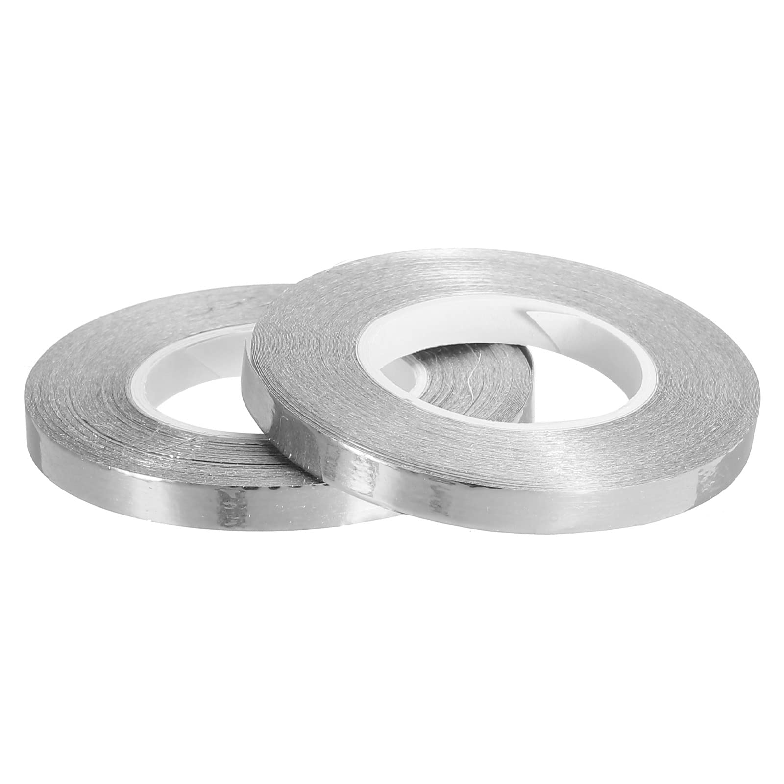 PATIKIL 2pcs Curling Ribbon Crimped Balloon String Shiny Metallic 5mm 10m Iridescent for Party Decoration Gift Wrapping Crafts Silver