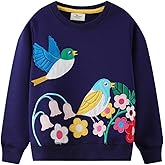 Little Girls Sweatshirts Cotton Long Sleeve Crewneck Pullover Toddler Kids Winter Warm Shirt Sweater Tops 2t-8t