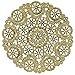 Royal Lace Fine Quality Paper Products, Medallion Lace Round Paper Doilies, 8-Inch, Gold Foil, Pack of 12