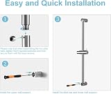 OFFO Shower Riser Rail 62cm Segmented Chrome Adjustable 28-61cm view 4