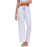 CF Women Bamboo Rayon Pajamas Pants Casual Loose Wide Leg Sleep Pants Soft Comfy Sleepwear for Lounge with Pockets
