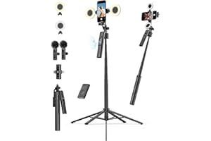 USKEYVISION Vlogging Kit for iPhone,YouTube Starter kit for Content Creators w/Wireless Lavalier Microphone,Auto Face Trackin
