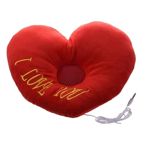 TOOGOO(R) Red Lover Heart Speaker Music Soft Travel ...