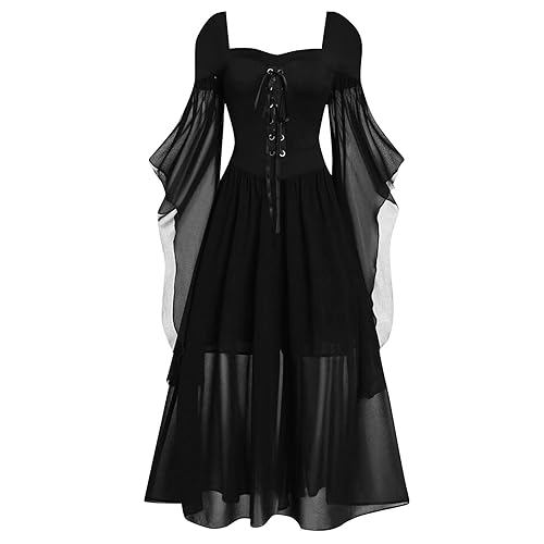 OIOLOYJM Gothic Black Dress Plus Size Goth Dress Black Dress Halloween Plus  Size Goth Gothic Black Dress Vampire Dress for Women Vampire Dress Womens  Halloween Costumes Emo Dresses Goth Dress for in