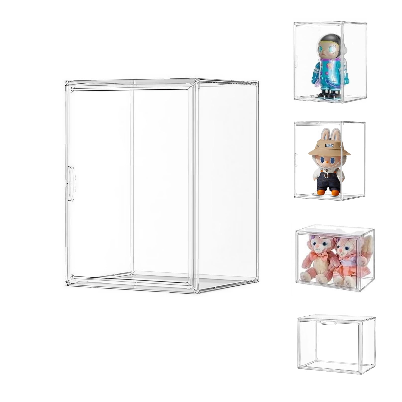 Siyecioa Acrylic Display Case for Collectibles, Transparent Acrylic Display Box with Door, Organizer & Protectors for Pop Figures, Funko Pop、Blind Box、Lego、Minifigure Figurines、Trophy（36×27×27cm） — image 1