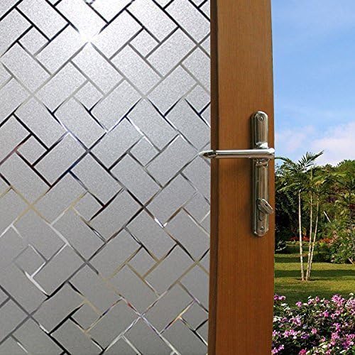 Color Your World Vinyl Static Cling White Clear UV Blackout Window Decals Self Adhesive Privacy Frosted Cling Window Glass Film for Bathroom Home Meeting Room,17.7 x 78.7 Inches(45CM by 200CM)