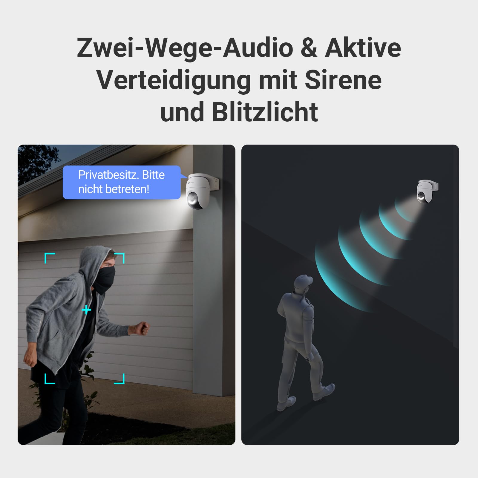EZVIZ 4MP PTZ Überwachungskamera Aussen Akku, Kabellose WLAN-Außenkamera, 360° Überwachung, Farbnachtsicht, KI Personen- und Fahrzeugerkennung, 2-Wege-Audio, CB8 Lite mit 5W Solarpanel 7