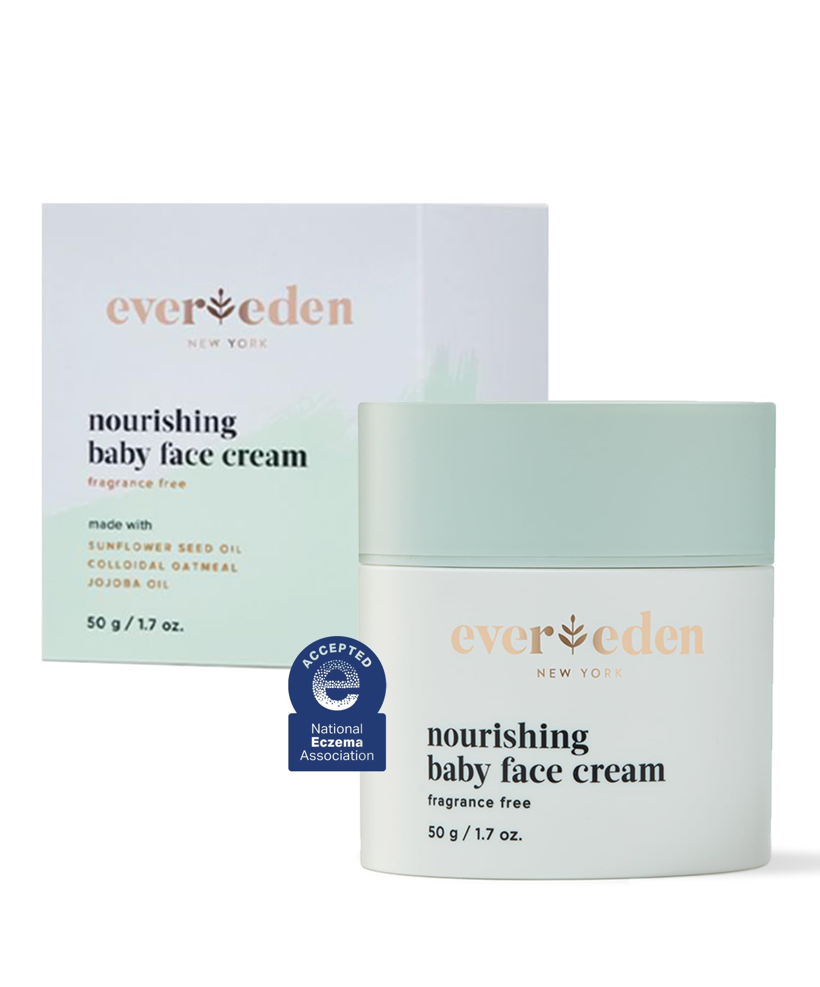 Evereden Nourishing Baby Face Cream 1.7 oz. | Non-Toxic and Fragrance-Free Face Lotion | Rich, Non-Greasy Baby Moisturizing Cream | Face Moisturizer with Clean Ingredients