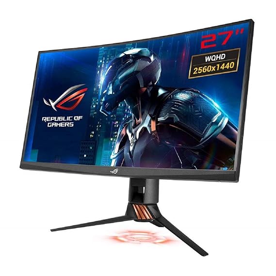Asus ROG Swift PG27VQ 68,6 cm (27 Zoll) Monitor (WQHD, bis zu 165Hz, HDMI, DisplayPort, 1ms Reaktionszeit) titan/kupfer