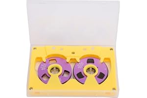 TIKATARER 50 Minutes Reel to Reel Blank Audio Tape, Type I Recording Cassette, Transparent Storage Box with Recording Paper, 