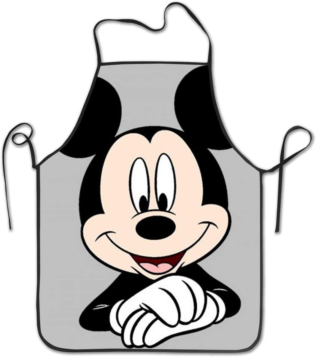 TBLHM Mickey Mouse Unisex Kitchen Bib Apron With Adjustable Neck For Cooking Baking Gardening 28 X 21 Inch
