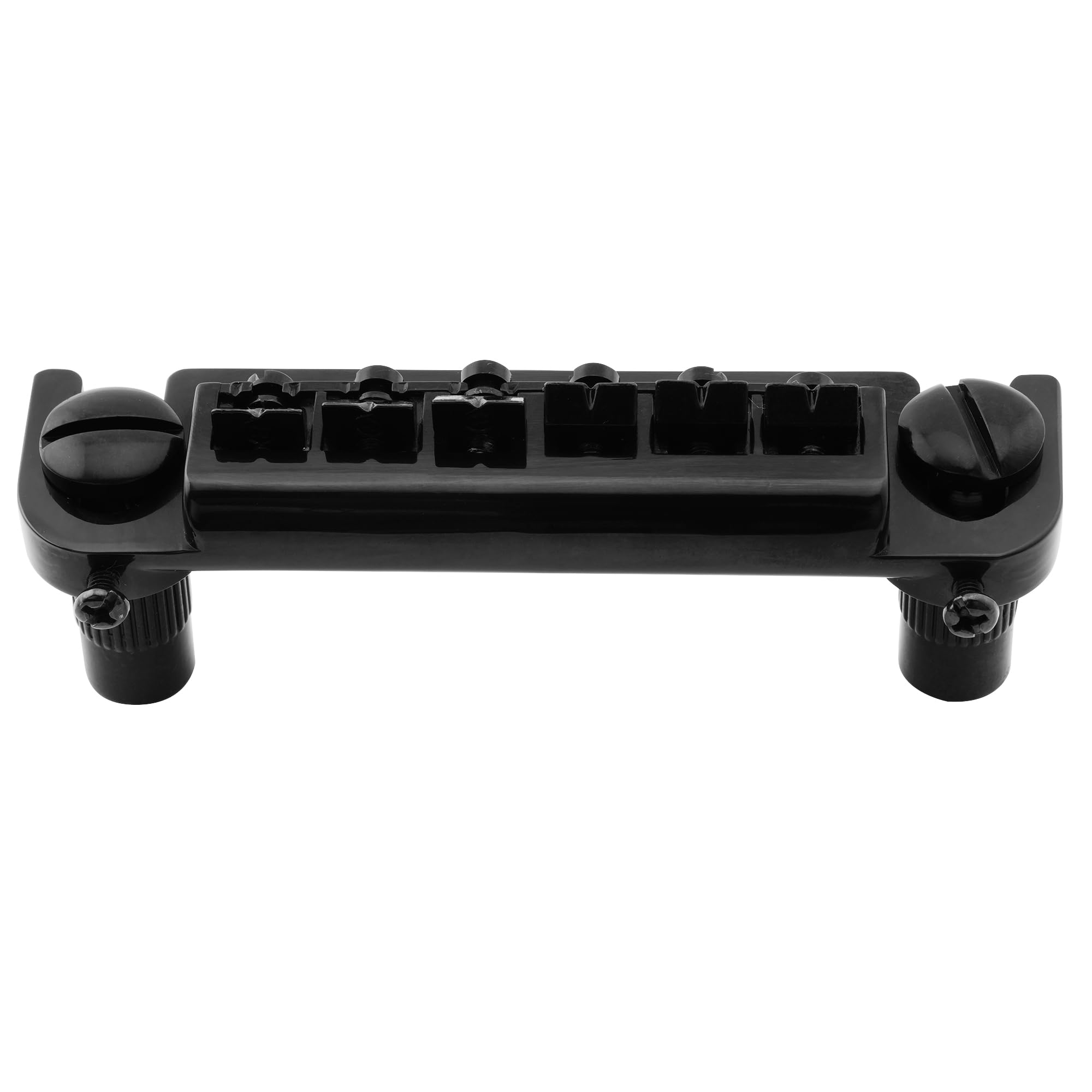 Musiclily Pro 52.5mm Badass Style Adjustable Wraparound Bridge Tailpiece for Epiphone Les Paul Junior LP Style Guitar, Black