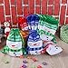 12PCS Christmas Drawstring Gift Bags for Holiday Party Favors and Decorations, Treats, Christmas Draw String Candy Goodie Bags, 3 Colors, Snowman Design