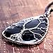 HongJinTian Natural Black Obsidian Wire Wrapped Tree of Life Gemstone Teardrop Pendant Necklace Healing Crystal Chakra Jewelry