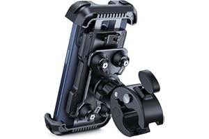 Lamicall Motorcycle Phone Mount Holder - [Dual Vibration Dampener] Anti Shake Motorcycle Phone Mount Upgraded Handlebar Clamp