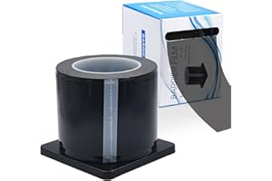 Keedolla Black Barrier Film Roll with Dispenser Box, 4" x 6" Tattoo Barrier Tape Protective Adhesive Film Perforated Dental Disposable Plastic Sheets, 1200 Sheets|1 Roll