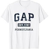 Gap Pennsylvania PA Vintage Athletic Navy Sports Design T-Shirt