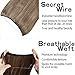 AisiBeauty 20 Inches Fish Line Hair Extensions Long Straight Hidden Invisible Wire Hair Flip on Wire in Hair Extensions Blonde Synthetic Invisible Wire Hair Extensions for Women (613#)
