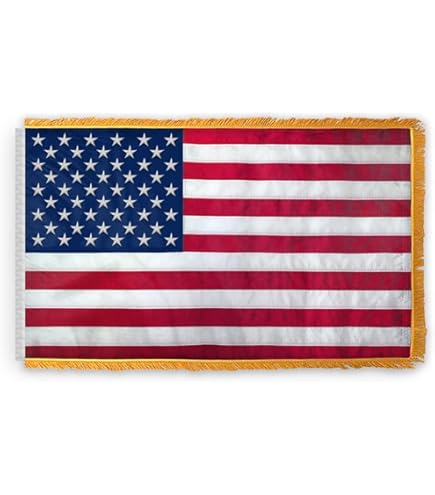 Amazon.com : FRF FLAG American Flag with Gold Fringed 3x5 Ft