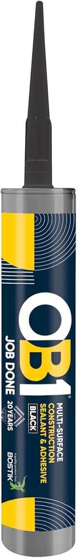 OB1 Black Multi-Surface Sealant & Adhesive Hybrid Technology 290ml