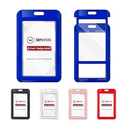 6 Pack Sliding ID Badge Holder with Double-Sided