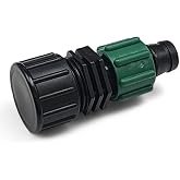 USA MADE - 5 PACK Premium Drip Tape Irrigation Tubing End Cap (5/8" - 1/2" or .625" - .645") Universal Perma-Loc Connector Barbed Locking Fitting - Fits All Brands 16mm Drip Tape AG Tubing